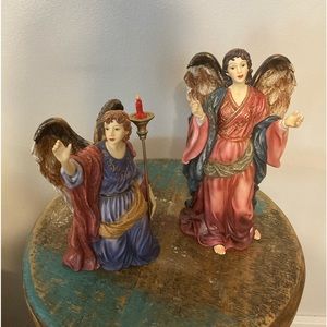 Vintage-Collectible Gandeur Noel Porcelain Angel Set